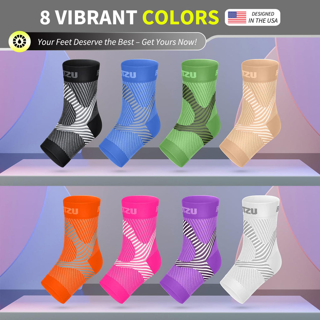 Compression Socks for Plantar Fasciitis, Achilles Tendonitis, Arthritis Relief, Ankle Brace Compression Sleeve with Foot Arch Support, Ankle Wrap for Women, Men, Swelling & Heel Pain Purple XXL