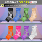Compression Socks for Plantar Fasciitis, Achilles Tendonitis, Arthritis Relief, Ankle Brace Compression Sleeve with Foot Arch Support, Ankle Wrap for Women, Men, Swelling & Heel Pain Purple XXL