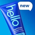 Hello Superfresh Natural Peppermint Fluoride Free Toothpaste for Bad Breath, 5 Oz, Minty Bad Breath Toothpaste, SLS Free, Vegan, Helps Whiten Teeth by Removing Surface Stains (Pack of 3)