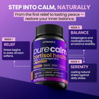 Cortisol Supplements for Women and Men - L-Theanine, Ashwagandha, GABA - High Cortisol Manager Reducer - Relaxation, Mood & Stress Support - Ginkgo Biloba, Bacopa Monnieri, 5-HTP - Made in USA