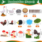 HIYZI 109 Pcs Fairy Garden Accessories Miniature Fairy Figurines Kit
