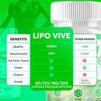 (3 Pack) Lipovive Capsules, Official Lipovive Pills with All Natural Ingredients, Advanced Formula Lipovivé Health & Active Lifestyle Support Pills Max Strength Vitamin for Women & Men (180 Capsules)