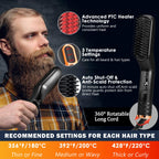 Beard Straightener for Men w/Beard Oil,Balm,Comb,E-Book for All Beard Type