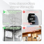 SHIMIDO Upgraded Retractable Automatic Door Closer - Tool-Free Installation, Powerful 3.5lb Pull Shuts Doors Completely - Compact Universal Fit for Screen, Sliding & Almost All Doors（2 Pack Black）