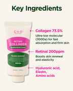 CKD Retino Collagen Gua Sha Neck Cream [Refill] - Firming Cream for Neck and Jawline Tightening, Lifting, and Wrinkle Reduction without Stainless Steel Roller. Korean Skin Care,1.69 fl oz.