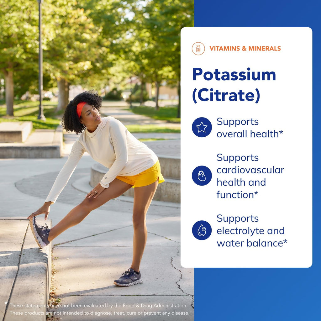 Pure Encapsulations Potassium (Citrate) - Essential Electrolyte Supplement to Support Nerve & Muscle Function, Adrenals, Hormones, Heart Health & Energy* - Potassium Citrate Capsule - 90 Capsules