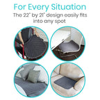Sures Waterproof Chair Pads for Incontinence (22" x 21") - Washable, Waterproof Seat Protector - Chair Protector Seat Cover - Absorbent Pad for Bed, Seat, Car, Wheelchair & Recliner (Gray, 1 Pack)