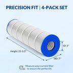 Swimara Pro Series Pool Filter Cartridge, 3oz Trilobal Fabric, Replacement for Hayward CX880XRE PA106 Unicel C-7488 Filbur FC-1226, Compatible with SwimClear C4030 C4025, 424 Sq. Ft. 4-PK