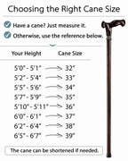 Asterom Walking Cane - Handmade, Ergonomic, Canes for Men - Wooden Walking Sticks for Seniors, Unique (Walnut, 36 Inches)