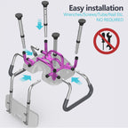 Shower Chair for Inside Shower U-Shape Seat,450lb Heavy Duty Shower Chair for Elderly and Disabled,Padded Armrests and Back,Height Adjustable Bath Chairs for Seniors Handicap,Easy Assembly