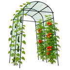 FOLLOOK Garden Arch Trellis for Climbing Plants Outdoor, 7.8 ft, Black