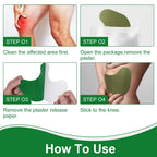 60Pcs Knee Pain Relief Patches Kit, Pain Relief Patch for Knee, Wormwood Herbal Knee Patches for Arthritis, Relieves Muscle Soreness in Knee, Neck, Shoulder