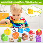 Farm Animal Toys for Toddler 1-3 Year Old, Montessori Toy Gift for Boy Girl