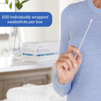McKesson Cotton-Tipped Applicator Swabstick, Sterile, 6 in, 1 ct