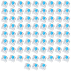 72 Pieces Blue Mechanical Keyboard Switches, 3 Pin Pre-Lubricated Clicky Key Switches, Dustproof and Waterproof Keyboard Accessories for Mechanical Gaming Keyboard