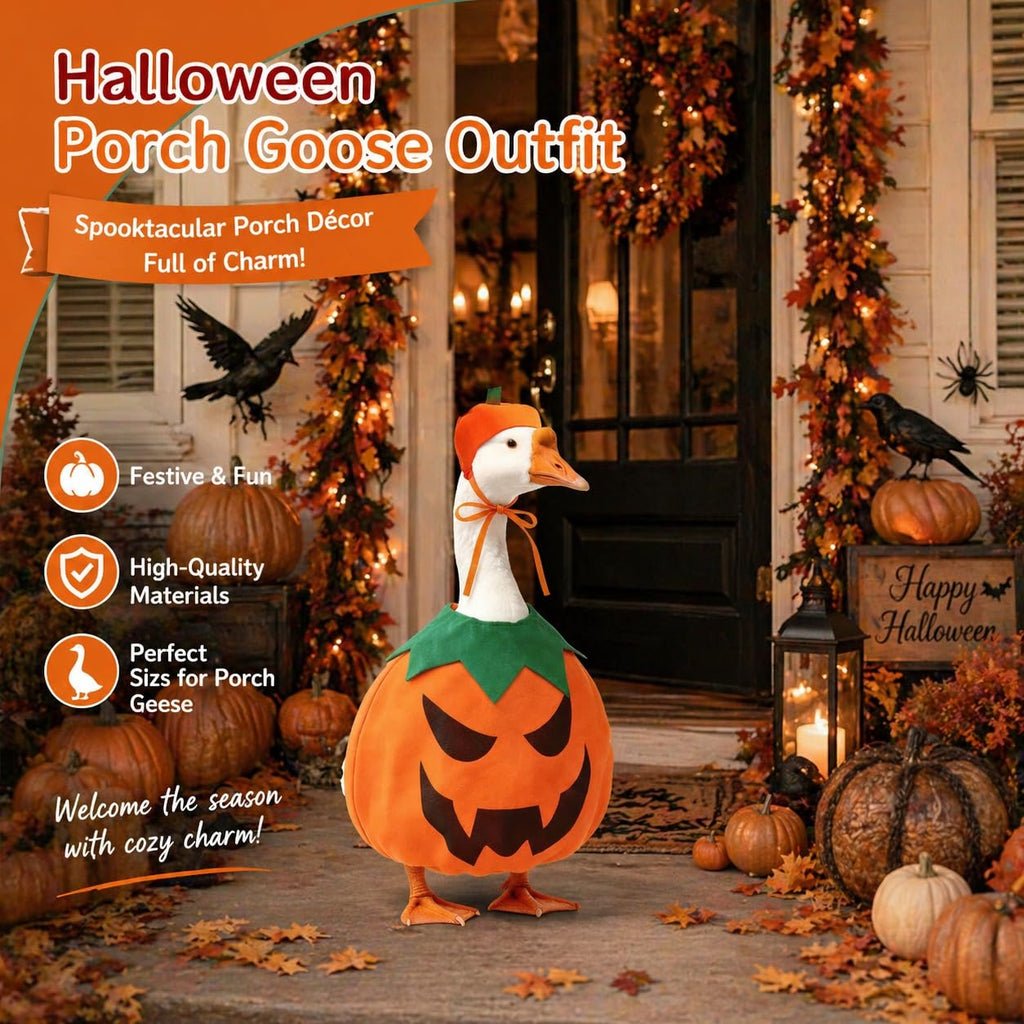 WeLyruff 8 Set Porch Goose Outfits - Gift for Patio Lawn Decor
