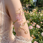 Kigeli Fairy Flower Arm Cuff Jewelry for Women, Renaissance Elf Accessories