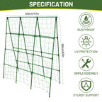 PHENEAHILL Large A-Frame Garden Trellis for Tomatoes, Cucumbers & Heavy Climbing Plants - Rust-Resistant, Heavy-Duty Steel, Perfect for Outdoor Gardens & Vertical Gardening(47" W x 63" H)