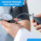 PrimaCare Medical DS-9197-BK Professional Classic Series Manual Adult Size Blood Pressure Kit, Emergency Bp kit with Stethoscope and Portable Leatherette Case, Nylon Cuff, Black