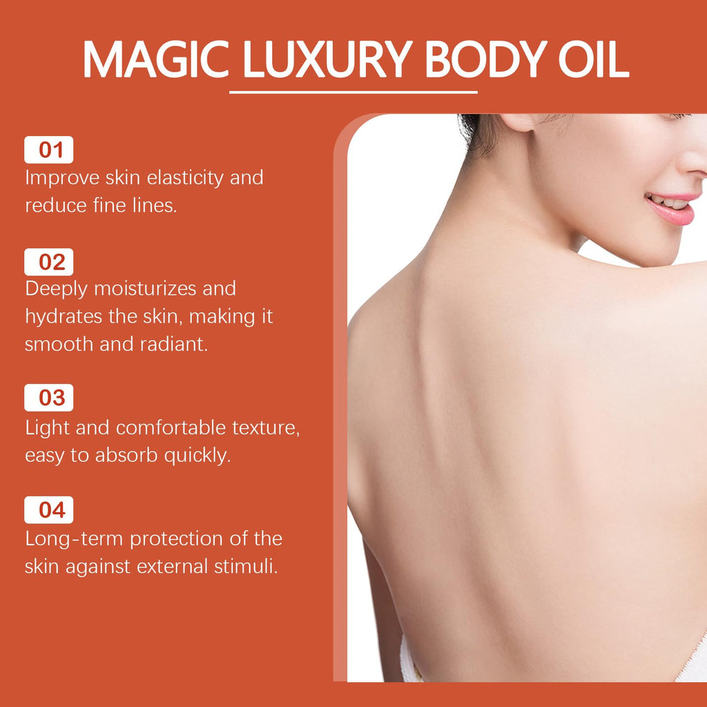 ZTSGU 2 Pcs Magic Body Firming Oil, with Vitamin E Rosehip Hydrating and Non-Greasy Magic Luxury Body Oil Skin Tightening for All Women.
