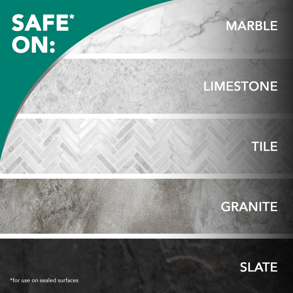 Weiman Disinfectant Granite Cleaner and Polish With Microfiber Cloth - Safely Clean Disinfect and Shine Granite Marble Soapstone Quartz Quartzite Slate Limestone Corian Laminate Tile Countertop