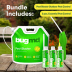 BugMD Blaster Kit - 3 Pack Pest Control Essential Oil Concentrates 3.7 oz and 1 Pest Blaster - Plant-Powered Bug Spray for Home, Insect Killer, Ant Killer for House, Flea Spray for Home, Roach Spray