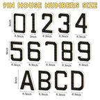 2026 New Solar House Numbers for Outside, Light Up Address Numbers for House, No Drill Adhesive or Screw Mount, IP65 Waterproof LED Illuminated Modern Address Sign, Dusk to Dawn (0, 9 inch)