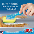 LOLA Dish Brush w/Soap Dispenser Wand, 12 Brushes w/Heads & 72 Refills, Absorbent Sponge Scrubber, No Leaking. Clean Dishes, Sinks and Cookware