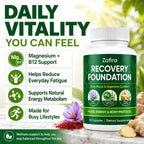 KWEZTY Zafira Organics, Zafira Organics Saffron Supplements, with Saffron Extract, Magnesium Bisglycinate, Ginger, Zinc, Vitamin D3 & B12, Mental Clarity, Hair & Mood Support, 60 Capsules