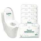 1250 Pcs Flushable Toilet Seat Covers for Hotel, Business, and Commercial