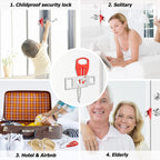 2 Pack Portable Door Lock Home Security Door Lock Travel Lockdown Locks for Additional Safety and Privacy Perfect for Traveling Hotel Home Apartment College 2024 New Model