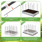 8 Pack 2.7ft Metal Garden Netting Covers Kit for Raised Beds
