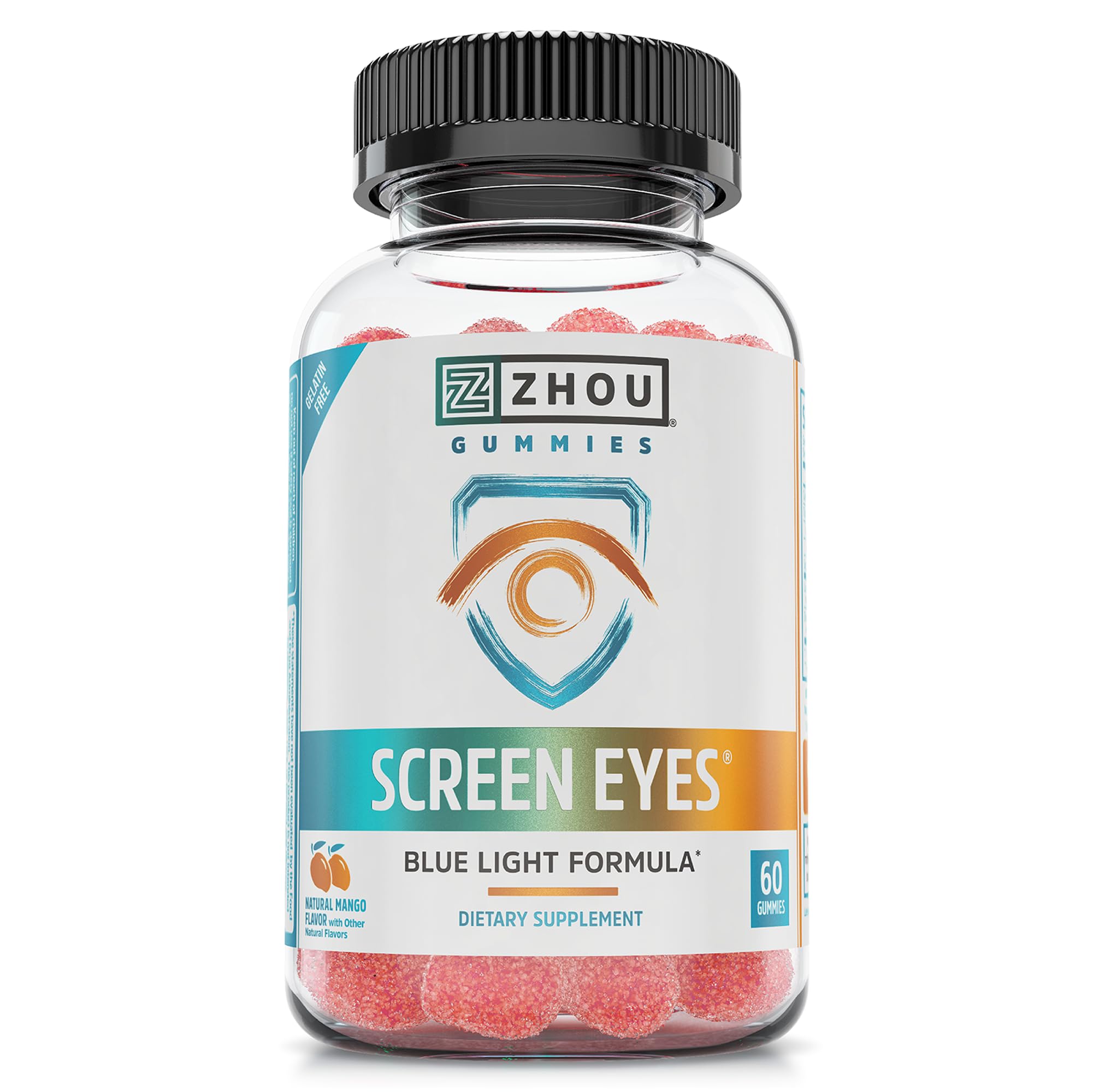 Zhou Screen Eyes Gummies - Lutein Gummies for Eye Health - 60 Count