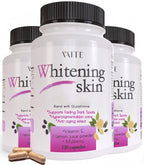 VAITE Glutathione Whitening Pills - Dark Spots & Acne Scar Remover - Vegan Skin Bleaching Pills with Anti-Aging & Antioxidant Effect - 120 Capsules (3 Pack)