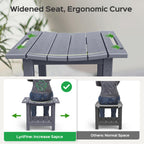 LyriFine Shower Bench - HDPE Waterproof Shower Bench for Inside Shower, 18.7" Shower Stool with Shower Head Holder, 350lbs Shower Seat with Storage Shelf, Shower Chair for Bathroom Indoor Outdoor Use