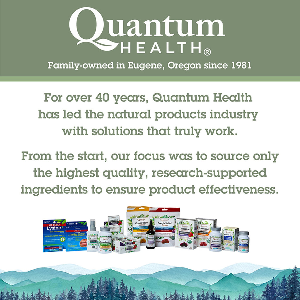 Quantum Health Super Lysine+ / Advanced Formula Lysine+ Immune Support with Vitamin C, Echinacea, Licorice, Propolis, Odorless Garlic (180 Tablets), Packaging may vary