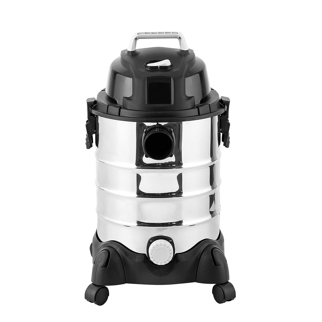 Amazon Basics Wet Dry Shop Vacuum Cleaner, 6 Gallon, 3.5 HP Stainless Steel, with Filter, Grey/Black