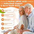 Alpha Lipoic Acid 600mg with Benfotiamine 300mg - ALA Supplement for Antioxidant, Nerve Health, Energy & Metabolism Support, Cell Energy, Neuropathy Supplement, Anti-Aging, Non-GMO, Gluten Free, Vegan