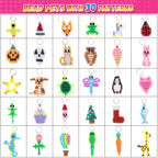 Beads for Crafts, Pony Beads Keychain Making Kit, Bead Pets for Kids Girls