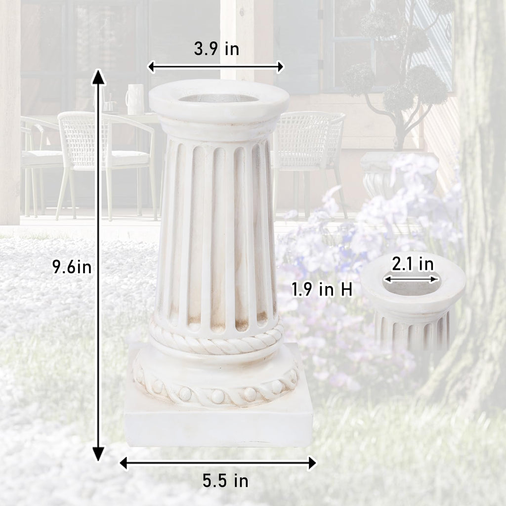 VCUTEKA Gazing Ball Stand, 8-10" Gazing Globe Outdoor Roman Garden Pedestal