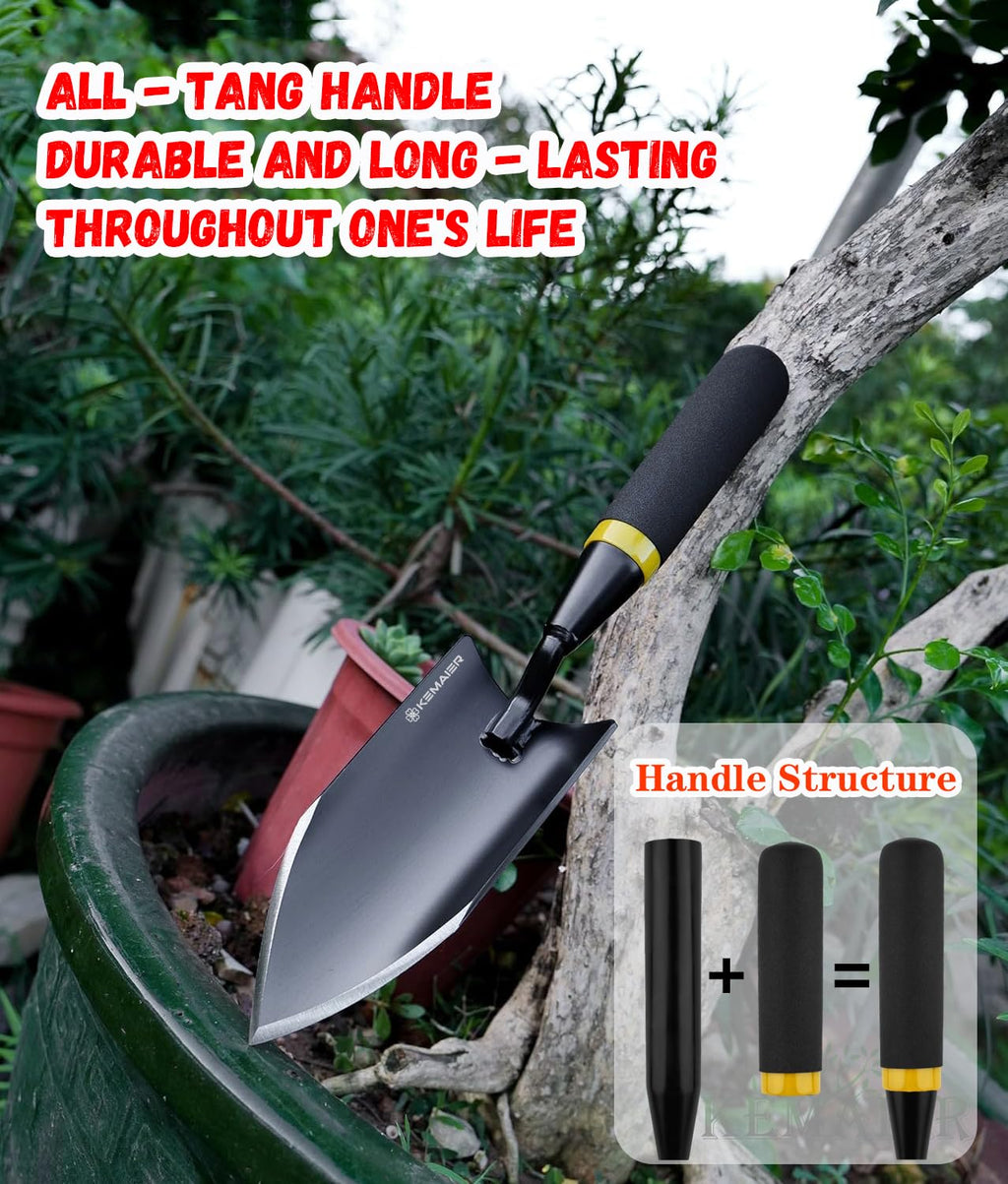 Kemaier Heavy Duty Gardening Hand Trowel - Carbon Steel Shovels Tool