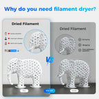 Creality Filament Dryer 4 Spools, Space Pi X4L Filament Storage Box, Dual Heating Chambers Dual 200W PTC Heats, Fast Drying Moisture-Free Storage, for PLA, PETG, TPU, ABS 1.75/2.85mm
