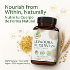 Levadura De Cerveza (Brewer���s Yeast Capsules) ��� 1500 mg Per Serving, 90 Veggie Caps ��� 100% Natural, Made in USA ��� Nutrient-Rich Superfood for Digestive & Immune Support | Dietary Supplement