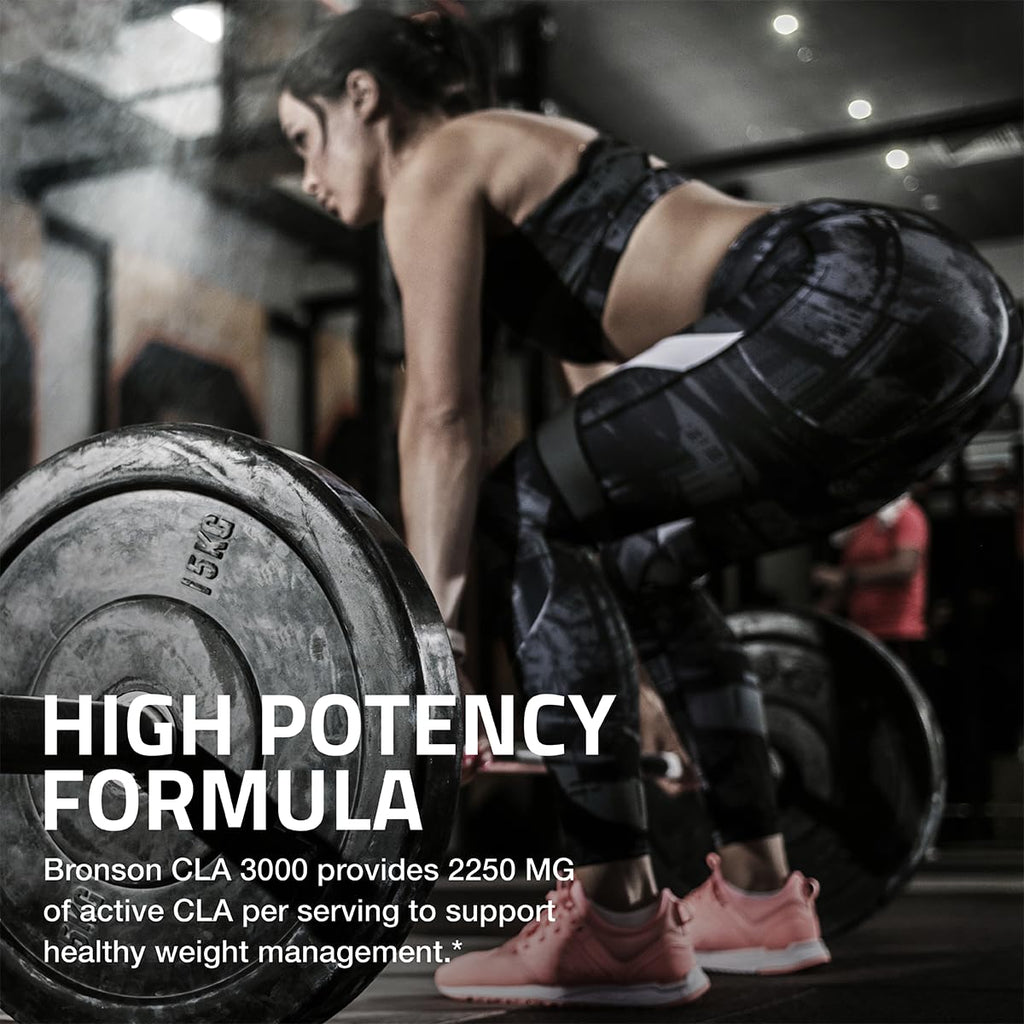 Bronson CLA 3000 Extra High Potency Supports Healthy Weight Management Lean Muscle Mass Non-Stimulating Conjugated Linoleic Acid 300 Softgels