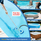 Weighted Pool Vacuum Head with Side Brushes, 13.5" Deluxe Manual Pool Cleaner Head, Fit for 1.25" and 1.5" Hose, Professional Cleaning All Surfaces for Above Ground & Inground Pools, Vinyl Liner Safe
