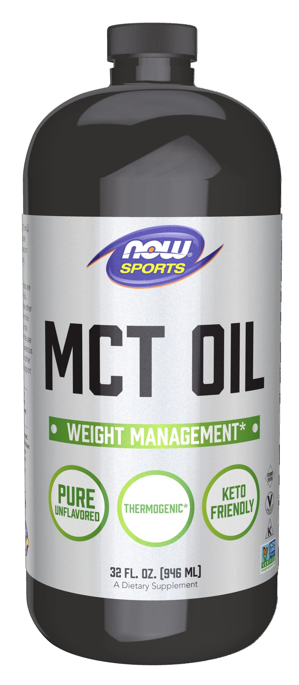 NOW Foods Sports Nutrition, MCT (Medium-chain triglycerides) Oil 14 g, Weight Management, Liquid, 32-Ounce