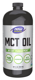 NOW Foods Sports Nutrition, MCT (Medium-chain triglycerides) Oil 14 g, Weight Management, Liquid, 32-Ounce