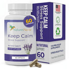 Nature's Nectar Anxiety and Stress Relief Supplements – Keep Calm Capsules with Ashwagandha, GABA, Magnesium & 5-HTP – Nervousness & Irritability Mood Supports Relaxation Lemon Balm 60 Filled Capsules