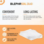 Blephasol Duo 100ml Eyelid Cleansing Micellar Lotion with 100 Cotton Pads for Daily Eyes Care | Preservatives Free | Suitable for Contact Lens Wearers