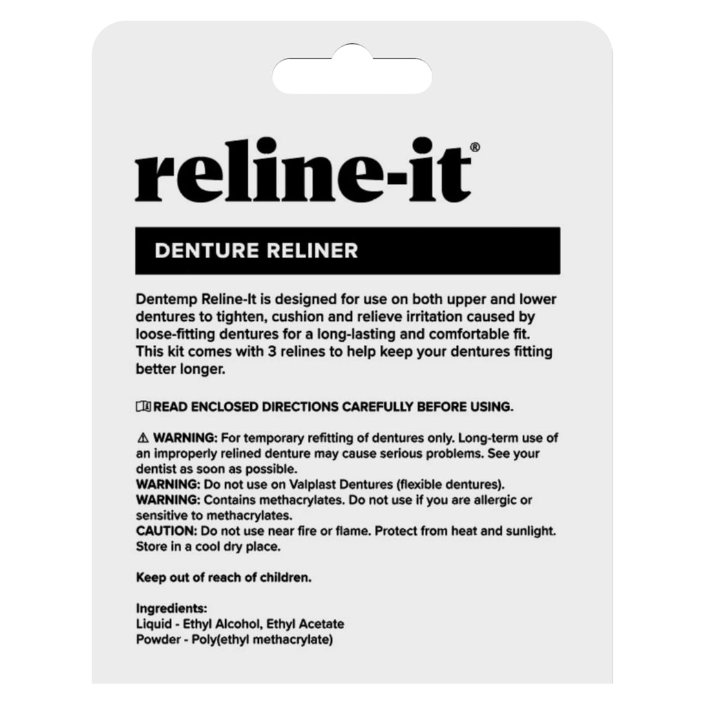 Dentemp Denture Reline Kit Value Pack - Advanced Formula Reline It Denture Reliner - Denture Kit to Refit and Tighten Dentures for Both Upper & Lower Denture (2 Pack (6 Relines))